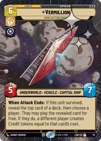 Vermillion - Qi'Ra's Auction House (Hyperspace Foil) - A Lawless Time - Star Wars: Unlimited card