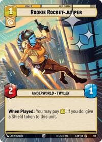 Rookie Rocket-jumper (Hyperspace Foil) - A Lawless Time - Star Wars: Unlimited card