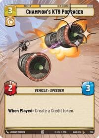 Champion's KT-9 Podracer (Hyperspace Foil) - A Lawless Time - Star Wars: Unlimited card