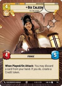 Bix Caleen - Selling Scrap (Hyperspace Foil) - A Lawless Time - Star Wars: Unlimited card