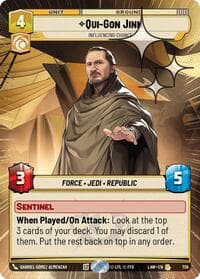 Qui-Gon Jinn - Influencing Chance (Hyperspace Foil) - A Lawless Time - Star Wars: Unlimited card