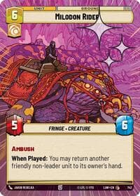 Milodon Rider (Hyperspace Foil) - A Lawless Time - Star Wars: Unlimited card