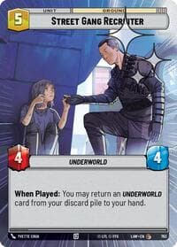 Street Gang Recruiter (Hyperspace Foil) - A Lawless Time - Star Wars: Unlimited card