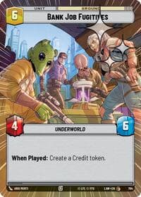 Bank Job Fugitives (Hyperspace Foil) - A Lawless Time - Star Wars: Unlimited card