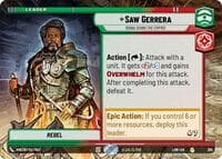Saw Gerrera - Bring Down the Empire (Hyperspace) - A Lawless Time - Star Wars: Unlimited card