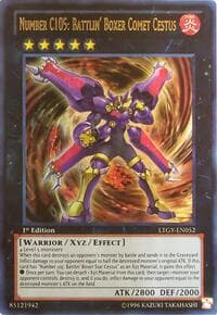 Number C105: Battlin' Boxer Comet Cestus - Lord of the Tachyon Galaxy - YuGiOh card