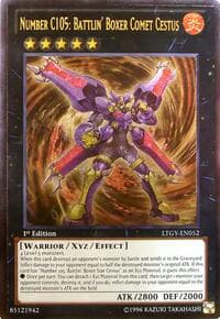 Number C105: Battlin' Boxer Comet Cestus (UTR) - Lord of the Tachyon Galaxy - YuGiOh card