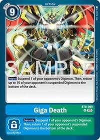 Giga Death (Reprint) - Advanced Booster Digimon Generation - Digimon Card Game card