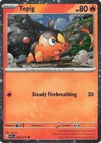 Tepig - 029/217 (Cosmos Holo) - Miscellaneous Cards & Products - Pokemon card