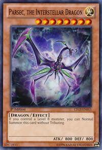 Parsec, the Interstellar Dragon - Lord of the Tachyon Galaxy - YuGiOh card