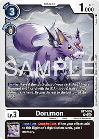 Dorumon (Reprint) - Advanced Booster Digimon Generation - Digimon Card Game card
