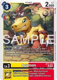 Agumon - BT12-034 (Reprint) - Advanced Booster Digimon Generation - Digimon Card Game card