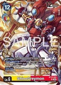 ShineGreymon - BT12-043 (Reprint) - Advanced Booster Digimon Generation - Digimon Card Game card