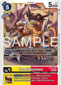 GeoGreymon - BT12-038 (Reprint) - Advanced Booster Digimon Generation - Digimon Card Game card