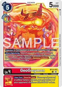 Geogreymon - BT13-012 (Reprint) - Advanced Booster Digimon Generation - Digimon Card Game card