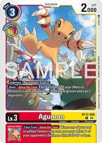 Agumon - BT13-008 (Reprint) - Advanced Booster Digimon Generation - Digimon Card Game card