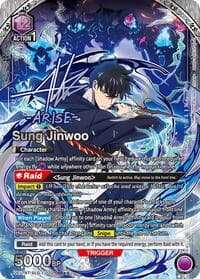 Sung Jinwoo (022) (SR**) - UE17BT: SOLO LEVELING - Union Arena card