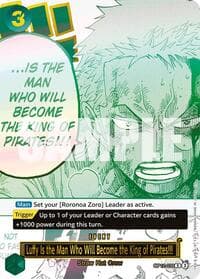 Luffy Is the Man Who Will Become the King of Pirates!!! (Japanese Version 3rd Anniversary Set) - One Piece Promotion Cards - One Piece Card Game card
