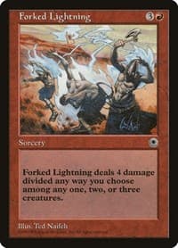 Forked Lightning - Portal - Magic: The Gathering card