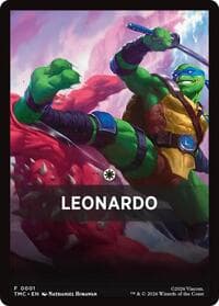 Leonardo Theme Card - Commander: Teenage Mutant Ninja Turtles - Magic: The Gathering card