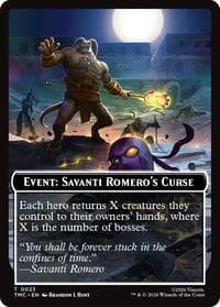 Event: Savanti Romero's Curse - Commander: Teenage Mutant Ninja Turtles - Magic: The Gathering card