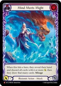 Mind Meets Might (Red) (Extended Art) - Compendium of Rathe - Flesh and Blood TCG card