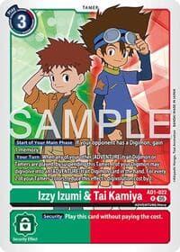 Izzy Izumi & Tai Kamiya - Advanced Booster Digimon Generation - Digimon Card Game card