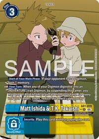 Matt Ishida & T.K. Takaishi (Alternate Art) - Advanced Booster Digimon Generation - Digimon Card Game card