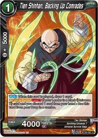 Tien Shinhan, Backing Up Comrades - Three Glorious Fighters - Dragon Ball Super: Masters card