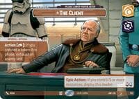 The Client - Please Lower Your Blaster (Showcase) - A Lawless Time - Star Wars: Unlimited card