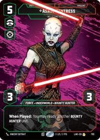Asajj Ventress - Reluctant Hunter (Prestige) - A Lawless Time - Star Wars: Unlimited card