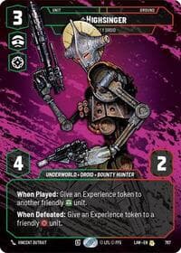 Highsinger - Deadly Droid (Prestige) - A Lawless Time - Star Wars: Unlimited card