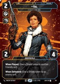 Val - It's Been a Ride, Babe (Prestige) - A Lawless Time - Star Wars: Unlimited card