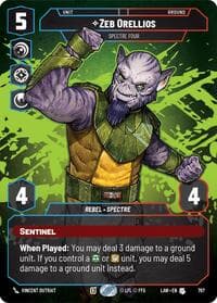 Zeb Orellios - Spectre Four (Prestige) - A Lawless Time - Star Wars: Unlimited card