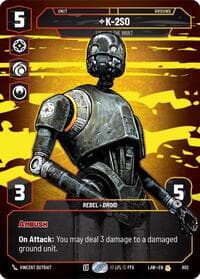 K-2S0 - Locking the Vault (Prestige) - A Lawless Time - Star Wars: Unlimited card