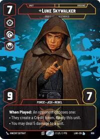 Luke Skywalker - Profit or Be Destroyed (Prestige) - A Lawless Time - Star Wars: Unlimited card