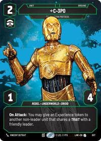 C-3PO - Translation Protocol (Prestige) - A Lawless Time - Star Wars: Unlimited card