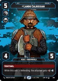 Lando Calrissian - Eyes Open (Prestige) - A Lawless Time - Star Wars: Unlimited card