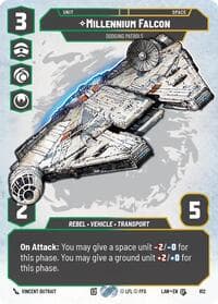 Millennium Falcon - Dodging Patrols (Prestige) - A Lawless Time - Star Wars: Unlimited card