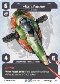 Fett's Firespray - In Pursuit (Prestige) - A Lawless Time - Star Wars: Unlimited card