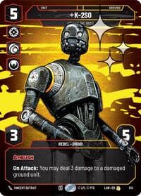 K-2S0 - Locking the Vault (Prestige Foil) - A Lawless Time - Star Wars: Unlimited card