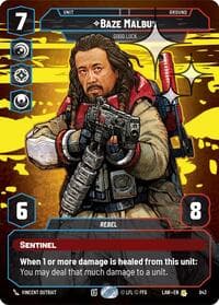 Baze Malbus - Good Luck (Prestige Foil) - A Lawless Time - Star Wars: Unlimited card