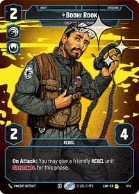 Bodhi Rook - Creating a Diversion (Prestige Foil) - A Lawless Time - Star Wars: Unlimited card