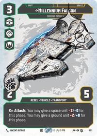Millennium Falcon - Dodging Patrols (Prestige Foil) - A Lawless Time - Star Wars: Unlimited card