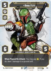 Boba Fett - For a Price (Prestige Foil) - A Lawless Time - Star Wars: Unlimited card