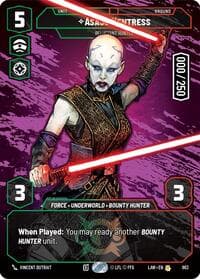 Asajj Ventress - Reluctant Hunter (Serialized) - A Lawless Time - Star Wars: Unlimited card