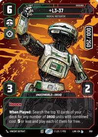 L3-37 - Radical Instigator (Serialized) - A Lawless Time - Star Wars: Unlimited card
