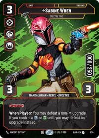Sabine Wren - Spectre Five (Serialized) - A Lawless Time - Star Wars: Unlimited card