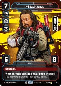 Baze Malbus - Good Luck (Serialized) - A Lawless Time - Star Wars: Unlimited card