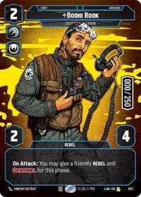 Bodhi Rook - Creating a Diversion (Serialized) - A Lawless Time - Star Wars: Unlimited card